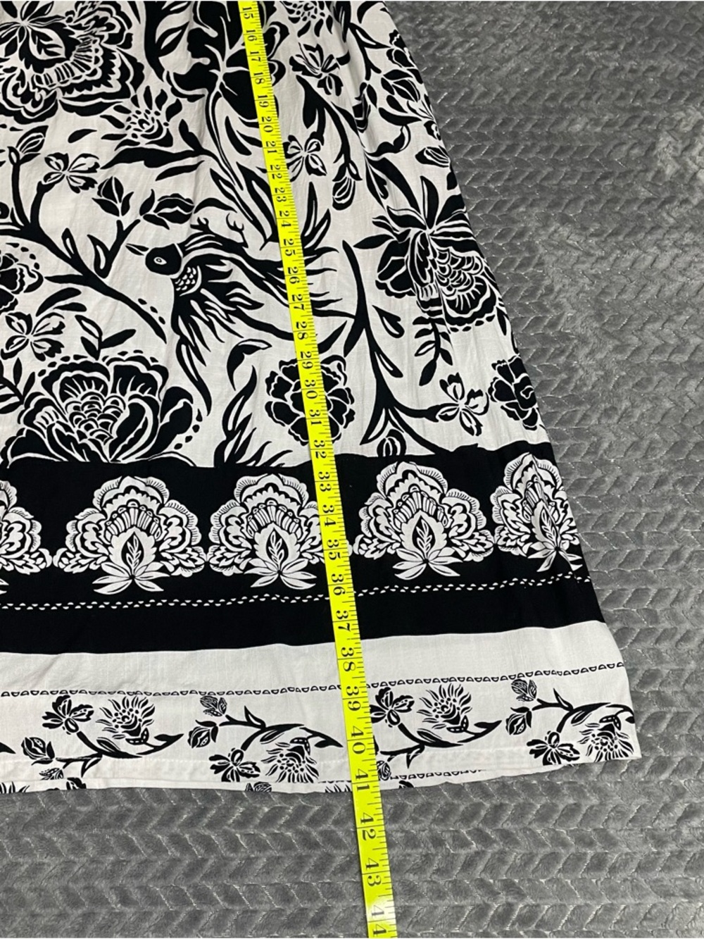 Knox Rose Boho Floral Midi Dress Black White Summer Beach Women’s L - Picture 7 of 16